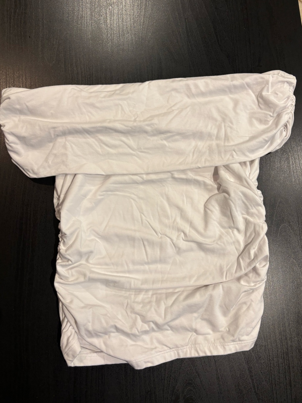 White Off-Shoulder Abercrombie & Fitch Top
